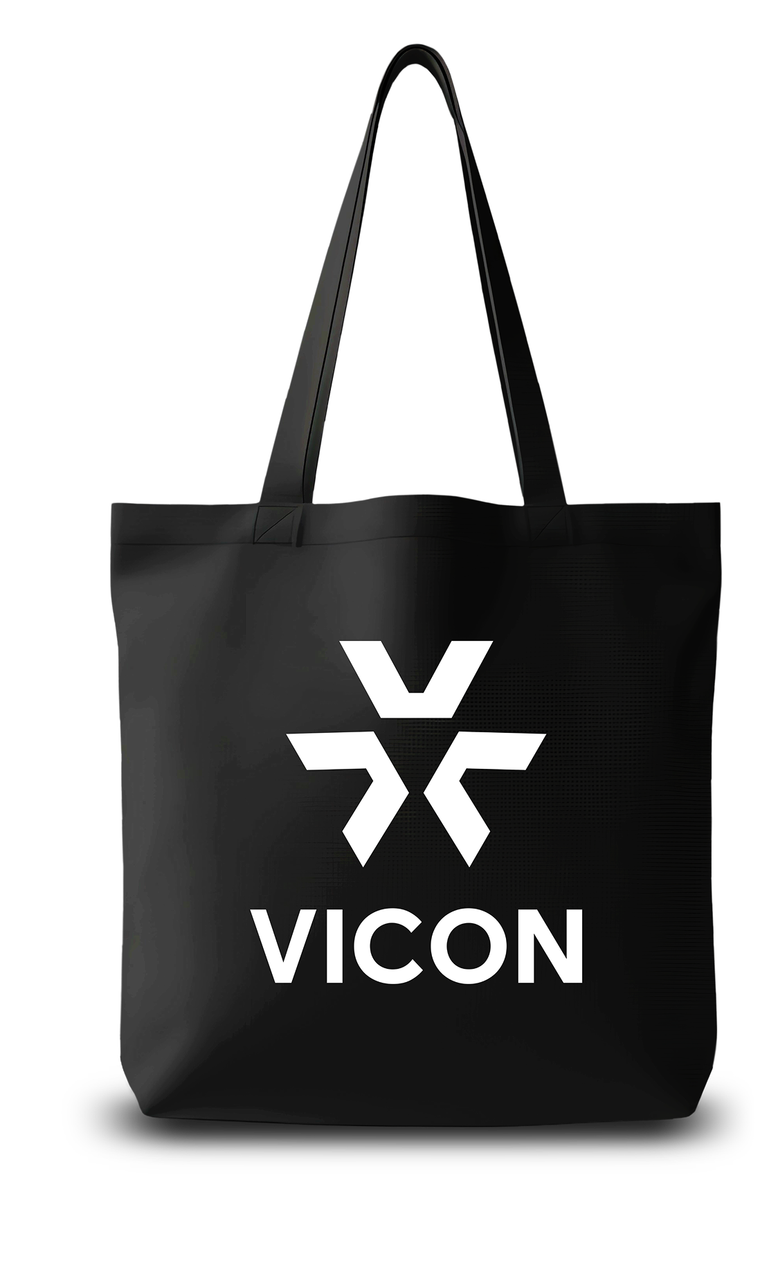 Black tote bag with the white Vicon logo