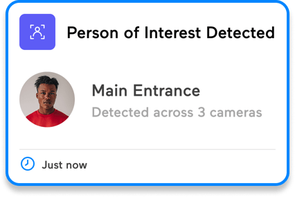 Person of interest detected alert